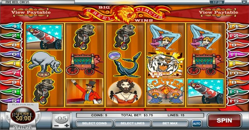 Play in 5 Reel Circus Slot Online from Rival Gaming for free now | www.juegototal.com