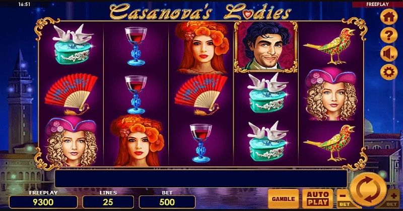 Play in Casanova’s Ladies Slot Online from Amatic for free now | www.juegototal.com